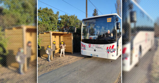 Un abribus sur la route du Haut Lucats a été réalisé par les Services Techniques